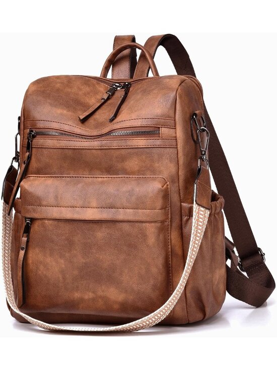 Stylish Women\'s Leather Backpack Purse | Multi-Purpose Travel Shoulder Bag main image 5